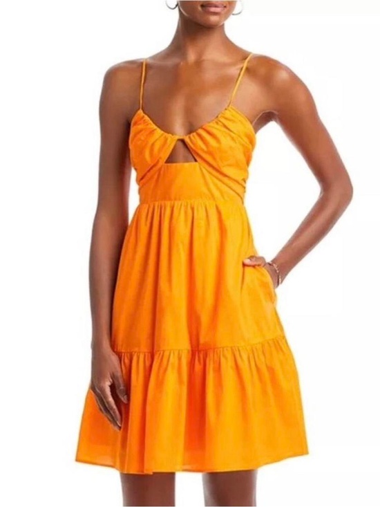 Rails Dresses & Skirts - New Rails Chrissy Tangerine Spaghetti Strap Orange Sundress with Front Cutout